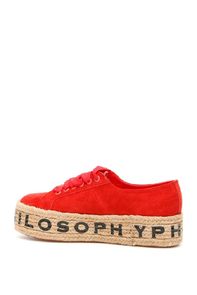 Shop Philosophy Di Lorenzo Serafini X Superga Platform Sneakers In Red
