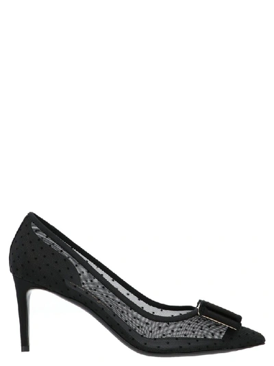 Shop Ferragamo Salvatore  Zeri 70 Pumps In Black