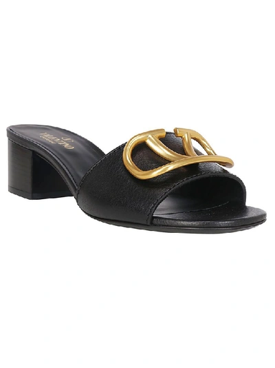 Shop Valentino Vlogo Sandals In Black