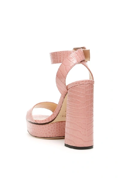 Shop Jimmy Choo Jax/pf 125 Sandals In Pink