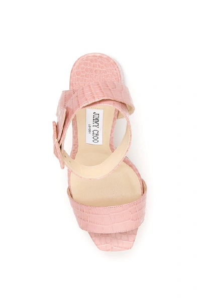 Shop Jimmy Choo Jax/pf 125 Sandals In Pink