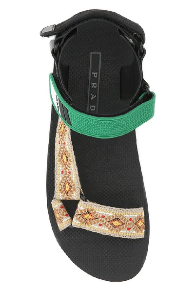 Shop Prada Nomad Strap Sandals In F00jl