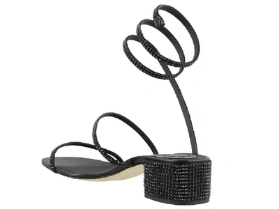 Shop René Caovilla Cleo Sandals In Black