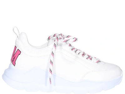 Shop Msgm Logo Detail Low-top Sneakers In White