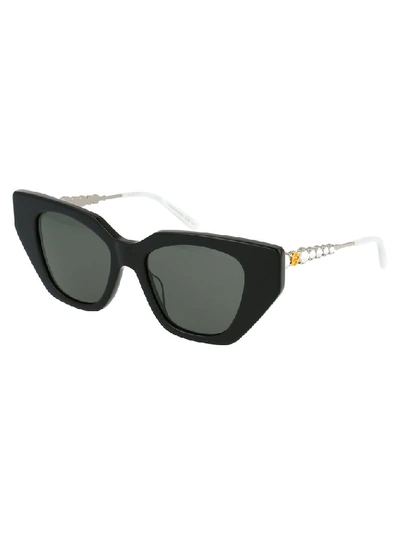 Shop Gucci Eyewear Cat-eye Frame Sunglasses In Black