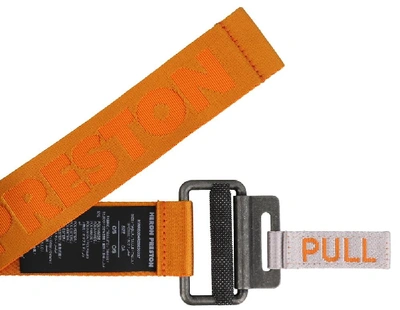 Shop Heron Preston Logo Webbed Belt In Orange