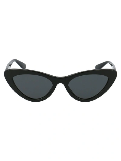 Shop Miu Miu Eyewear Cat Eye Frame Sunglasses In Black