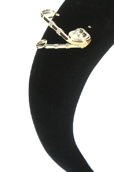 Shop Versace Chenille Hairband In Black