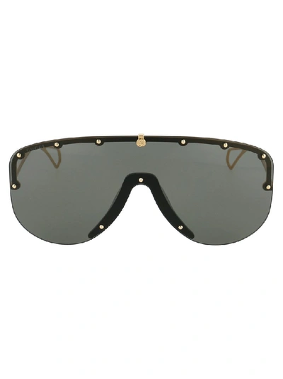 Shop Gucci Eyewear Oversized Mask Sunglasses In Multi