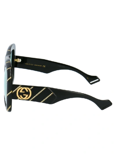 Shop Gucci Eyewear Oversized Square Frame Sunglasses In Black