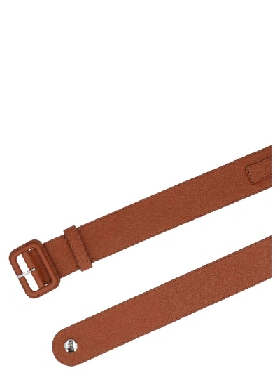 Shop Lanvin Trench Buckle Belt In Brown