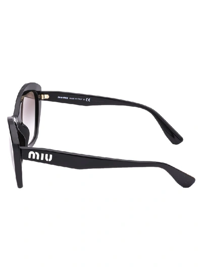 Shop Miu Miu Eyewear Cat Eye Frame Sunglasses In Black