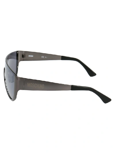 Shop Moschino Eyewear Shield Sunglasses In Black