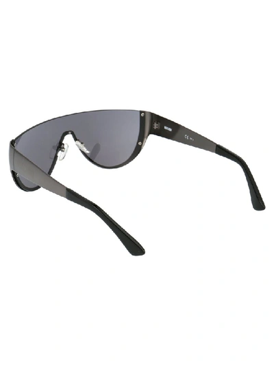 Shop Moschino Eyewear Shield Sunglasses In Black