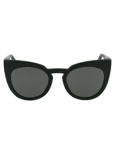 Shop Mykita X Maison Margiela Cat Eye Frame Sunglasses In Black