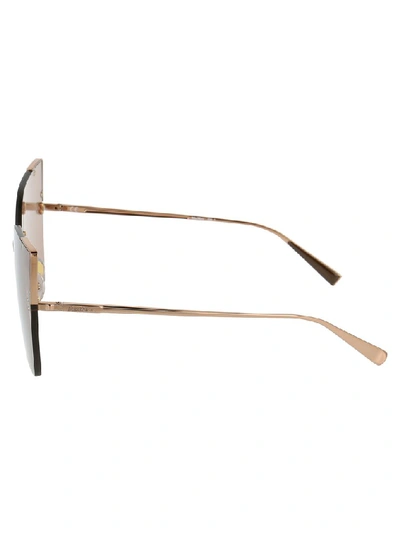 Shop Max Mara Cat Eye Frame Sunglasses In Metallic