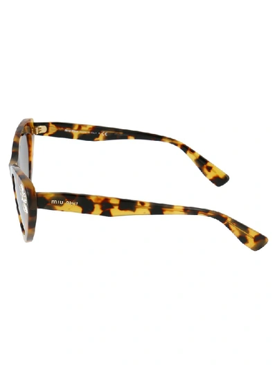 Shop Miu Miu Eyewear Cat Eye Frame Sunglasses In Brown
