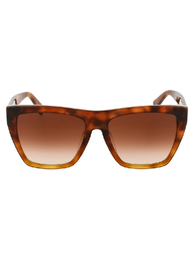 Shop Max Mara Square Frame Sunglasses In Brown