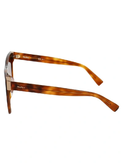 Shop Max Mara Square Frame Sunglasses In Brown