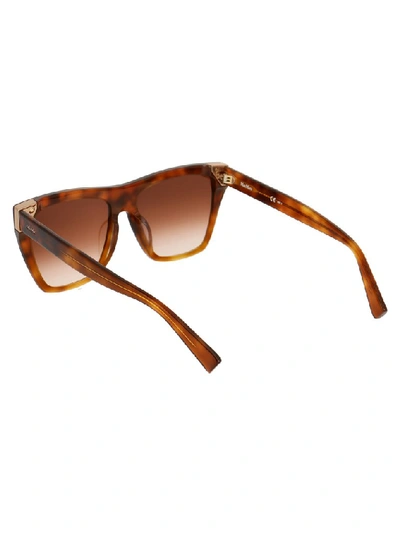 Shop Max Mara Square Frame Sunglasses In Brown