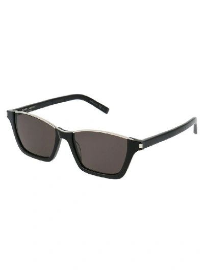 Shop Saint Laurent Eyewear Rectangular Sunglasses In Black
