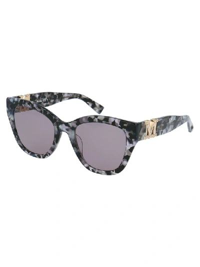 Shop Max Mara Cat Eye Frame Sunglasses In Grey