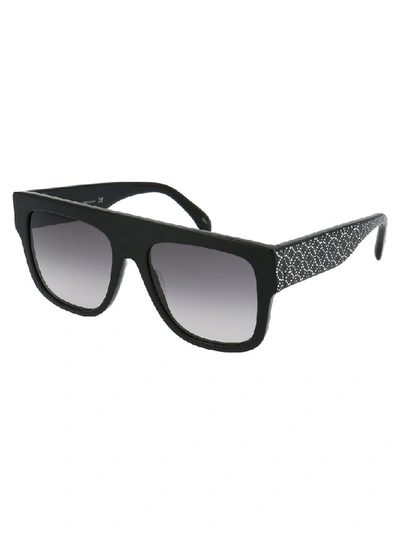 Shop Alaïa Square Frame Sunglasses In Black