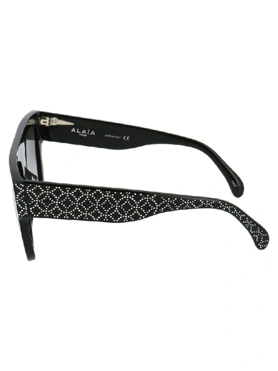 Shop Alaïa Square Frame Sunglasses In Black