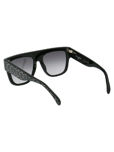 Shop Alaïa Square Frame Sunglasses In Black