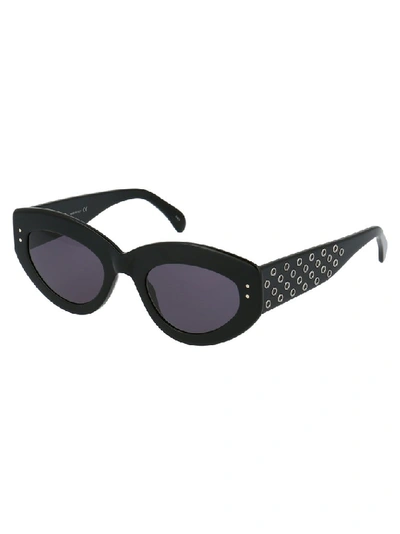 Shop Alaïa Cat Eye Frame Sunglasses In Black