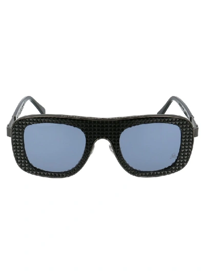 Shop Philipp Plein Studded Sunglasses In Black
