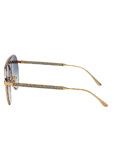 Shop Jimmy Choo Eyewear Aviator Frame Sunglasses In Gold