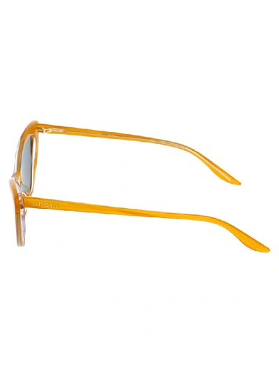 Shop Gucci Eyewear Cat Eye Frame Sunglasses In Yellow