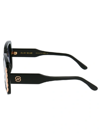 Shop Elie Saab Oversized Square Frame Sunglasses In Black
