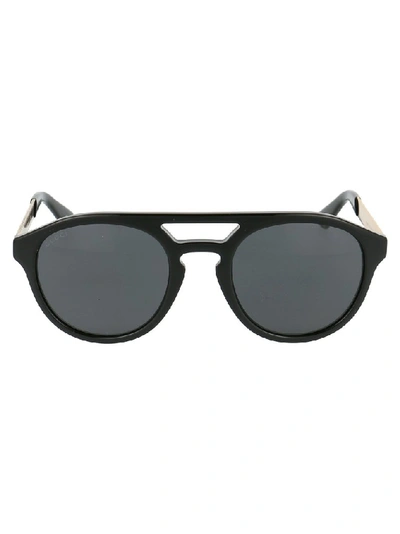 Shop Gucci Eyewear Round Frame Sunglasses In Black