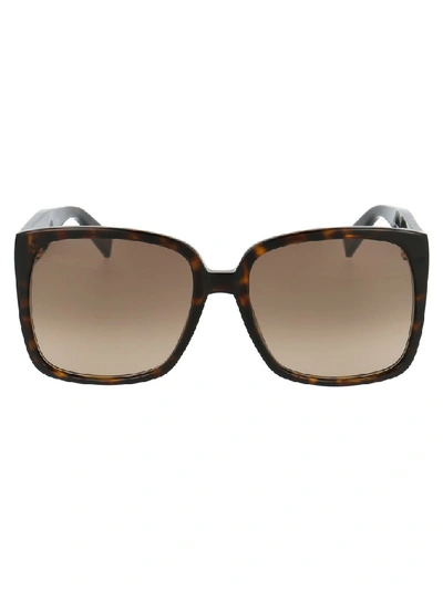 Shop Max Mara Square Frame Sunglasses In Black