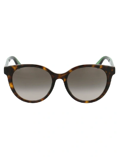 Shop Gucci Eyewear Round Frame Sunglasses In Black