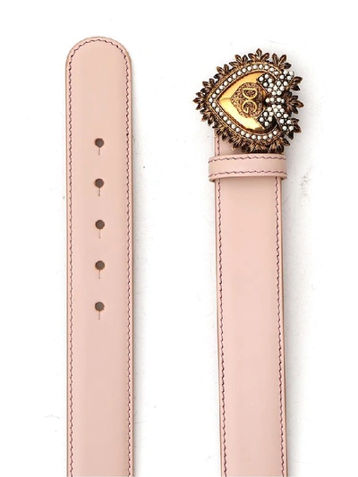 Shop Dolce & Gabbana Devotion Belt In Pink