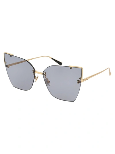 Shop Max Mara Cat Eye Frame Sunglasses In Metallic