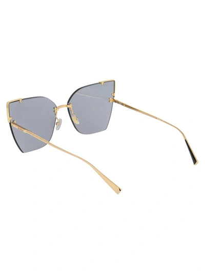 Shop Max Mara Cat Eye Frame Sunglasses In Metallic