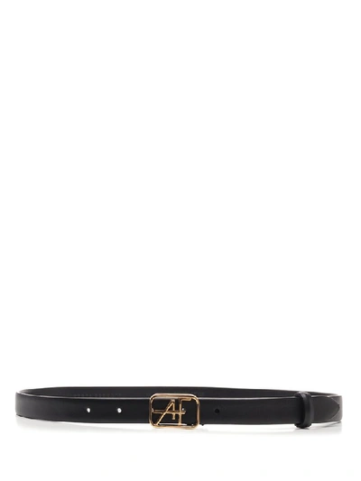 Shop Alberta Ferretti Monogram Buckle Belt In Black