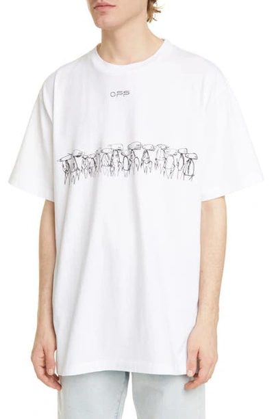 Shop Off-white X Futura Atoms Graphic Tee In White Multi