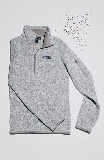 Shop Patagonia Better Sweater Quarter Zip Performance Jacket In Beluga