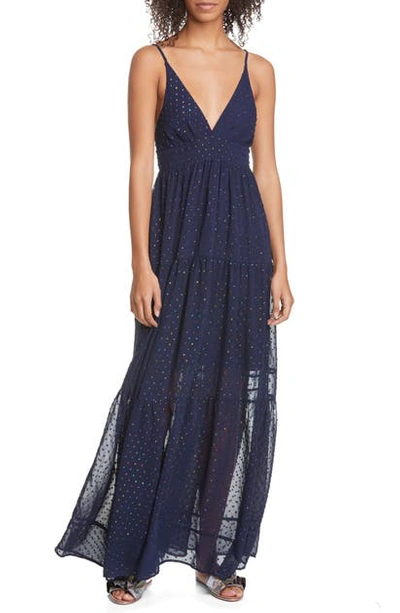 Shop Le Superbe Starry Night Embellished Maxi Dress In Navy Rainbow
