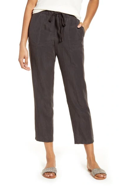 Shop Rails Graham Drawstring Crop Pants In Coal