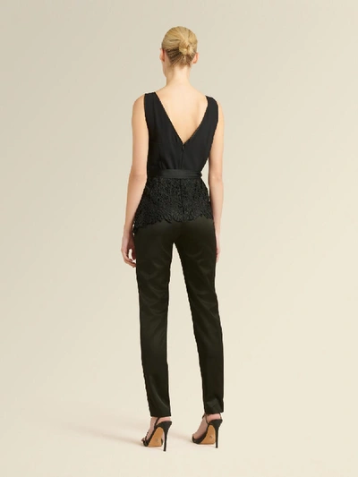 Shop Donna Karan Women's Lace Top Jumpsuit - In Black