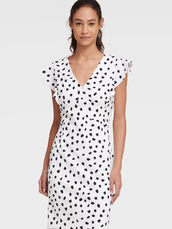 dkny polka dot dress