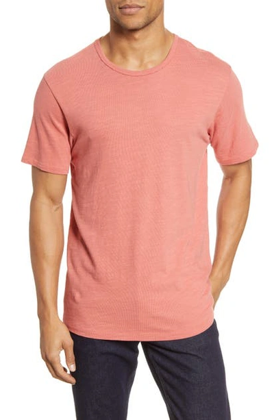 Shop Rag & Bone Slim Fit Slubbed Cotton T-shirt In Dusty Rose