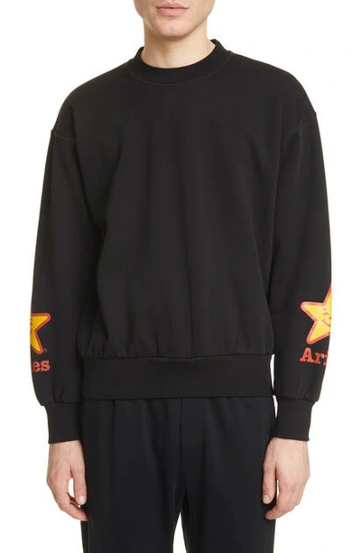 Shop Aries Fast Food Graphic Sweatshirt In Black