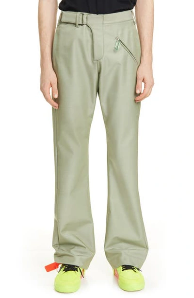 Shop Off-white Contour Tailored Pants In Oliva